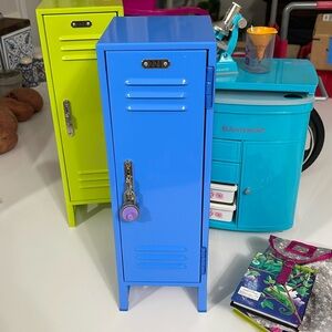 American girl blue metal locker